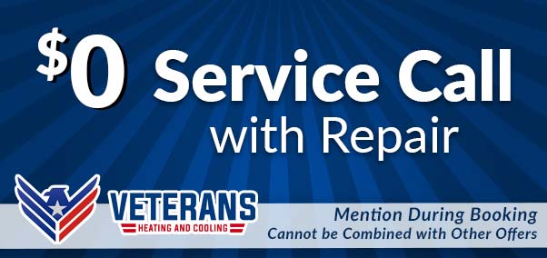 $0 service call with repair - veteran hvac